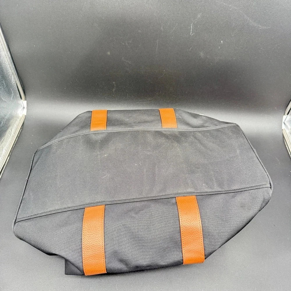 Herschel Supply Co. Black Duffel Weekender Bag with Tan Handles Travel Gym